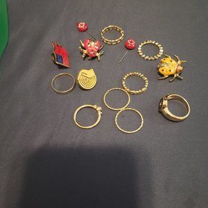 Assorted Jewelry, rings and pins